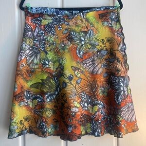Haystacks Butterfly reversible Floral A-Line Skirt - Orange and Green